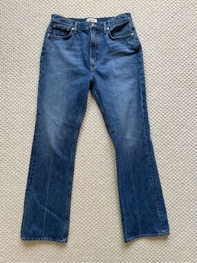 Agolde Women's High Rise Straight Leg Jeans - Dark Blue Wash size 31